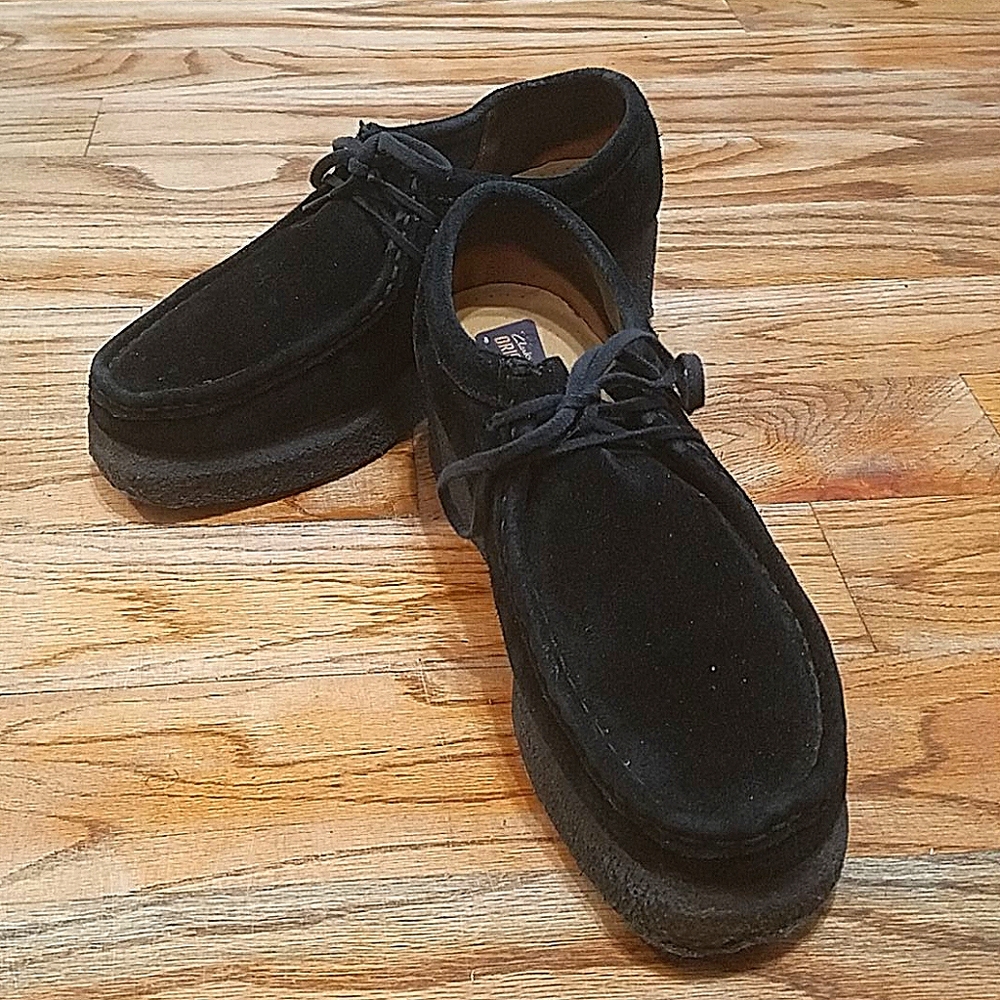 Clarks original wallabees chukka black ankle boots